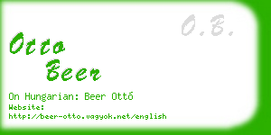 otto beer business card