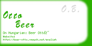 otto beer business card